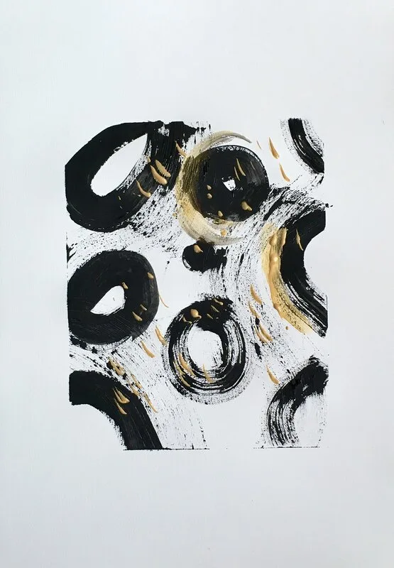 Akrylmålning Allt har en rörelse av Gunilla Tuvin