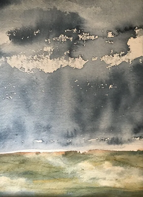 Akvarell Morgonljus av Helene Eldin