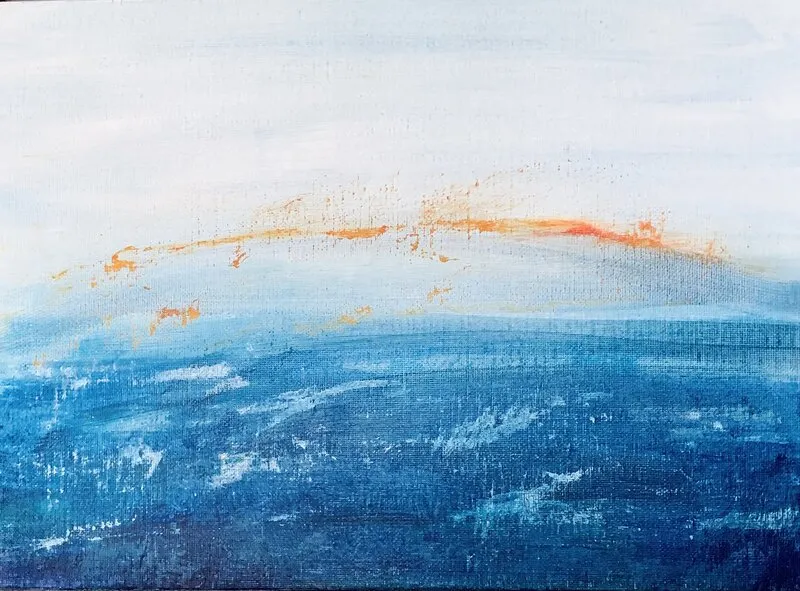 Akrylmålning Blått i det öppna av Eva Selinus