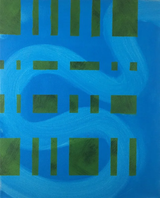 Akrylmålning Don't be Squared av Olivier LEPETIT