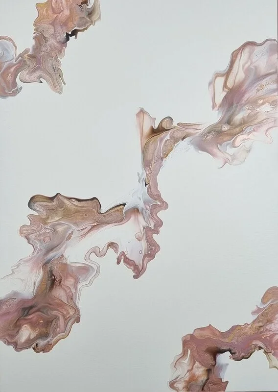 Akrylmålning Golden rose av Jessica Damberg