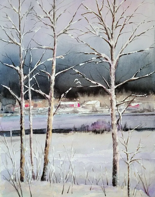 Akvarell På andra sidan av Bo Wiktorsson