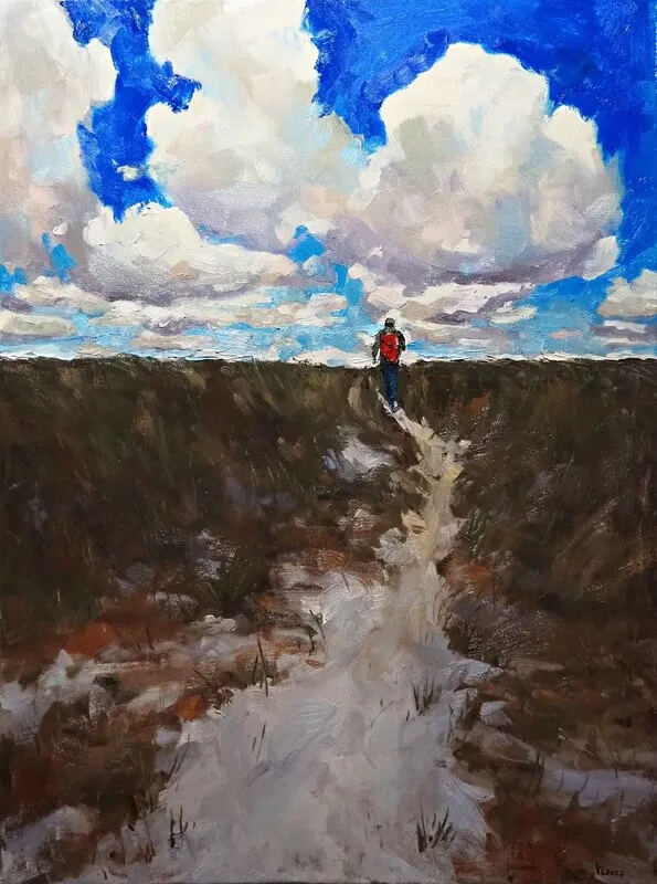 Oljemålning På vägen av Yuanyuan Liu