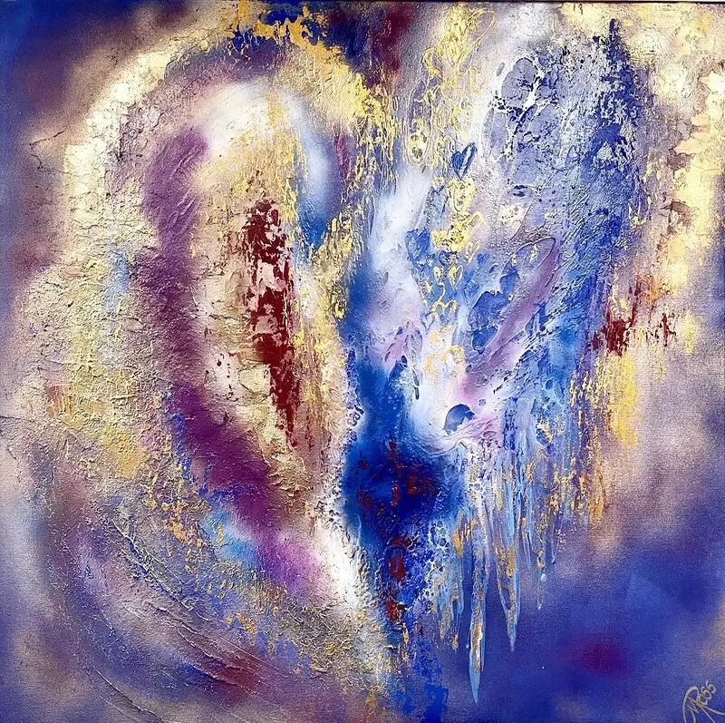 Akrylmålning Follow Your Heart av Mette Ross