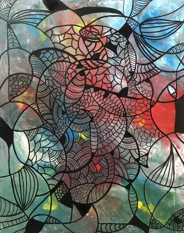 Akrylmålning Posca av Ninni Andersson