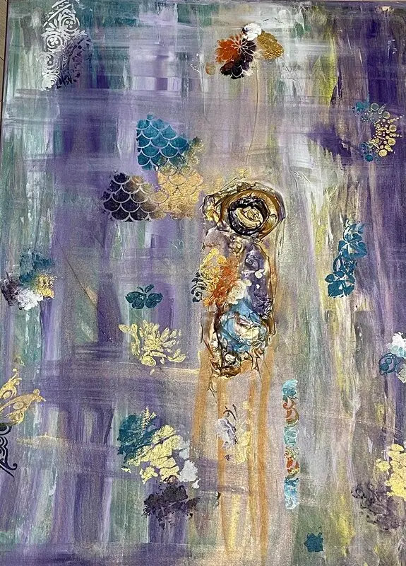 Akrylmålning Reborn av Helen von Bahr