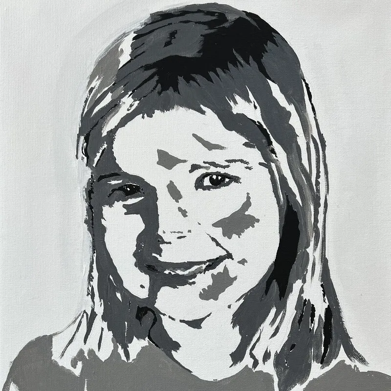 Akrylmålning FANNY av Catarina Hjort Tolstoy