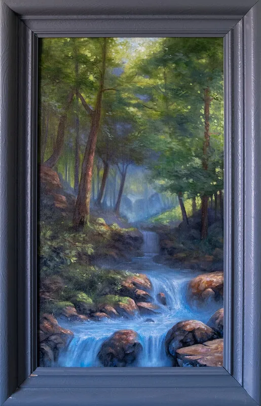 Oljemålning Tranquil stream av Mikael Wigen