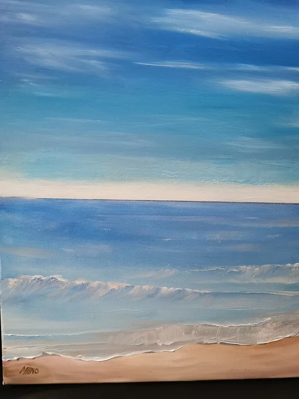 Oljemålning Havet av Manouchehr Mansouri