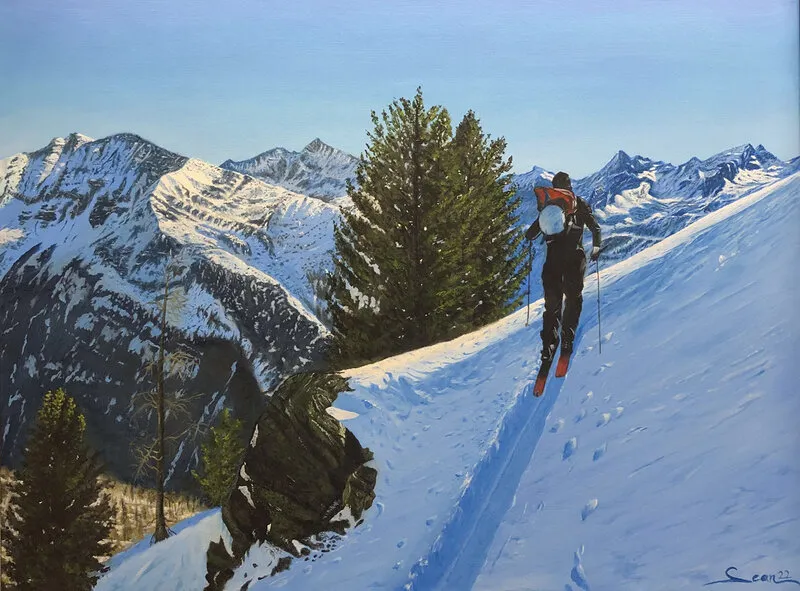 Oljemålning On Adventure av Sean Aghili