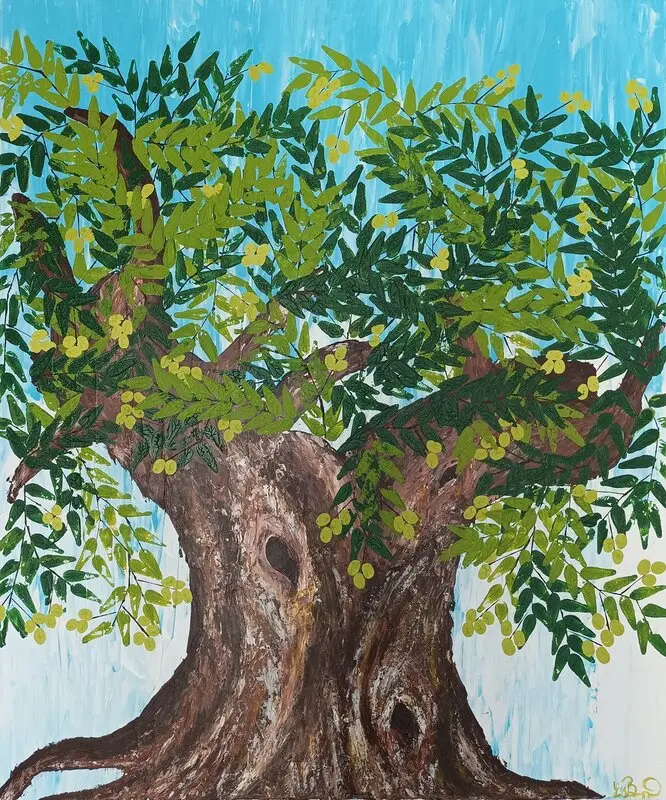 Akrylmålning Old olivetree av Begonja-art