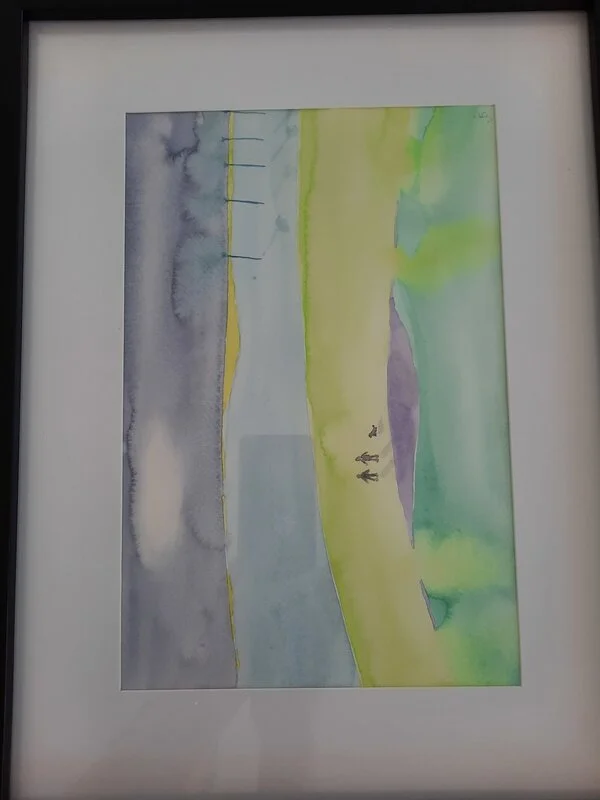 Akvarell På promenad av Jeanette Setterwall