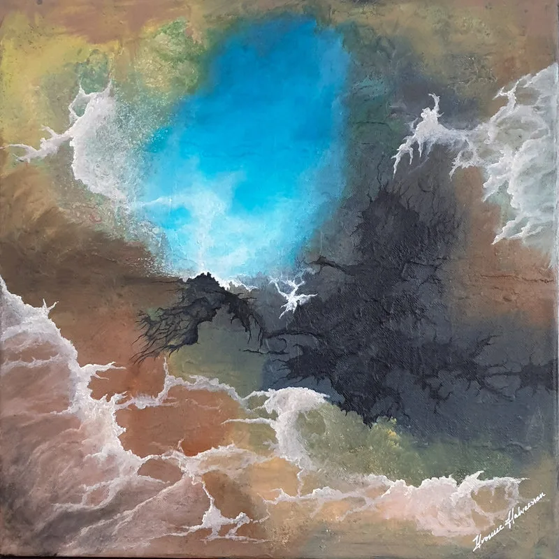 Akrylmålning Förtröstan av Yvonne Halvarsson