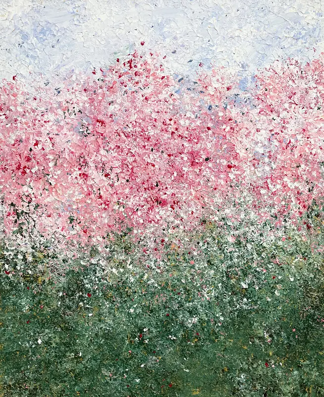 Akrylmålning The blossoms open one by one av Veronica Fuchs