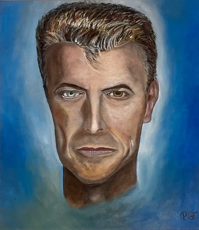 Oljemålning David Bowie av Per-Olof Winberg