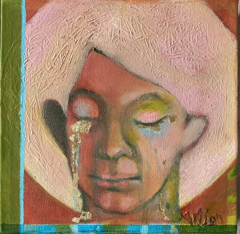 Akrylmålning Tårar är guld av Arijon Aronsson