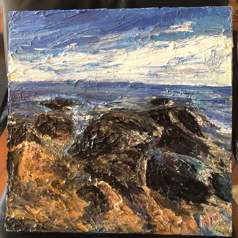 Akrylmålning Moningsand av Mimmi Littson