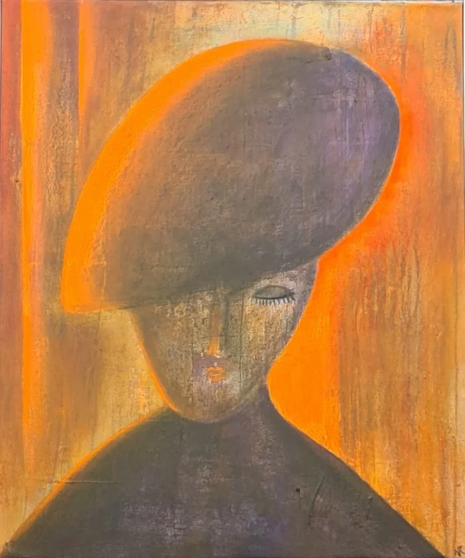 Akrylmålning Lady in light av Gunilla Runsten