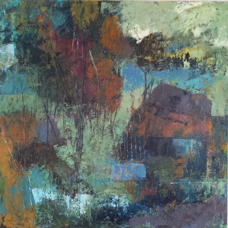 Akrylmålning Höststämning av Leena Lohman