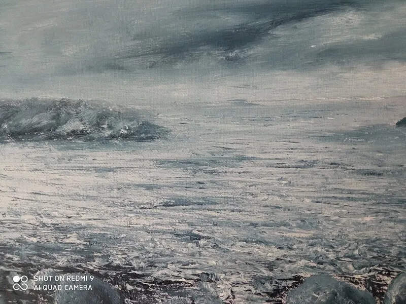 Oljemålning Kallt av Lars Olof Göran Olofsson