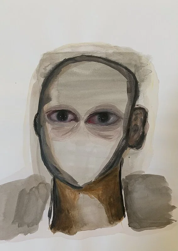 Akrylmålning Trauma av Patricia Forsberg