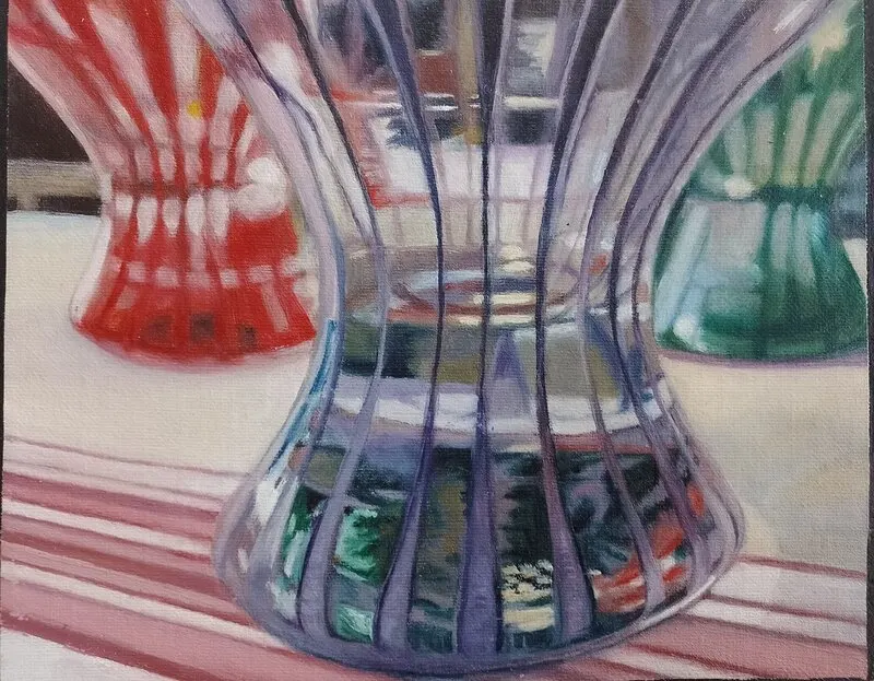 Oljemålning Strikt 1 av Maria Noring