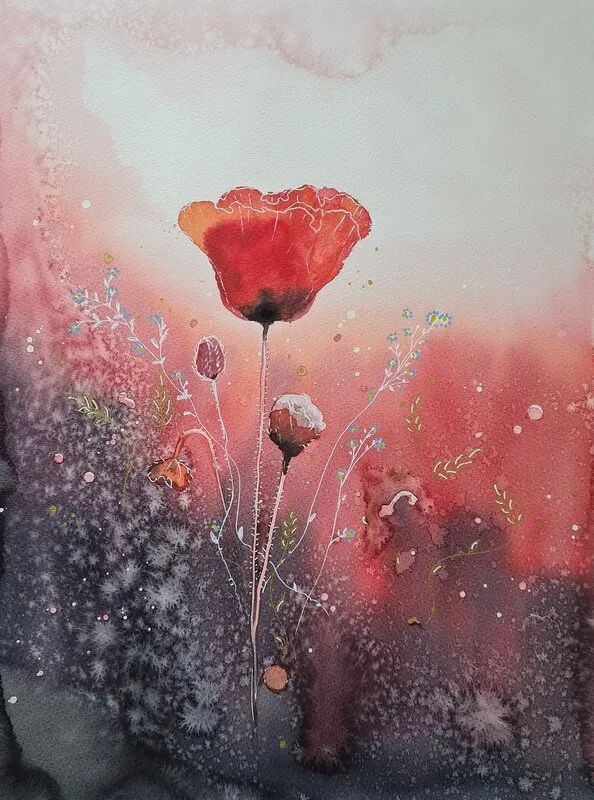 Akvarell Skörheten av Mia Älegård