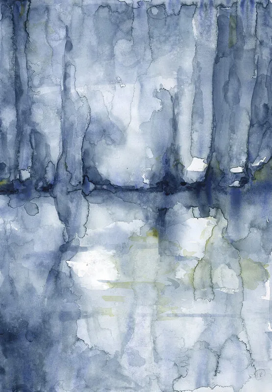 Akvarell The Tale of Trees #2 av Helena Ryhle