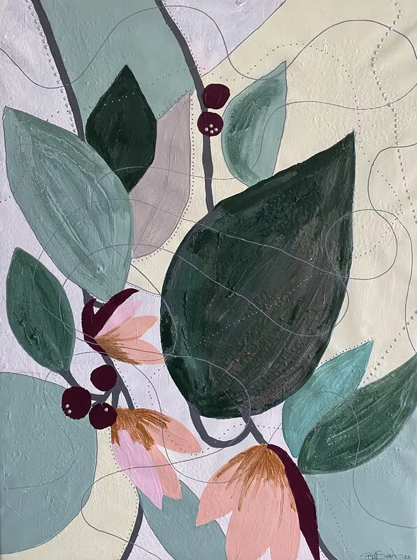 Akrylmålning Fantasi av Britt Svantesson