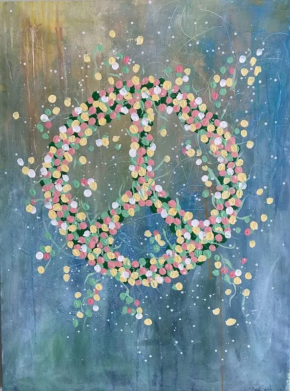 Akrylmålning Peace av Britt Svantesson