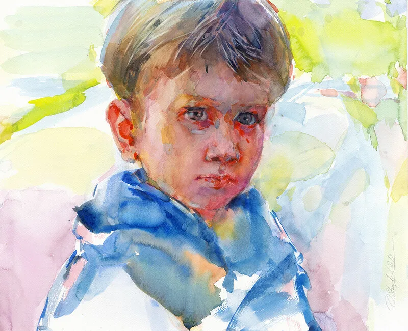 Akvarell På naturen av Olga Sternyk