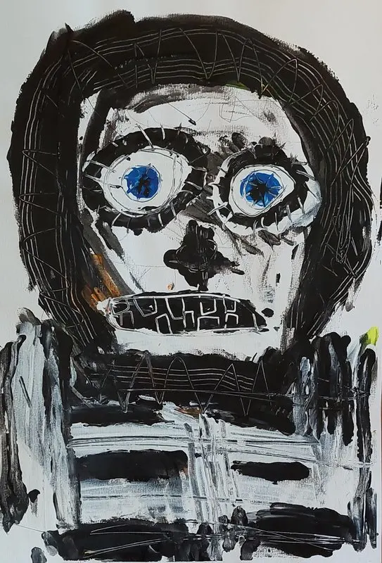 Akrylmålning Andra tvillingen (icke enäggs) av Mikael Jonsson