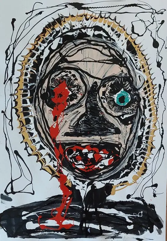 Akrylmålning Synfel av Mikael Jonsson