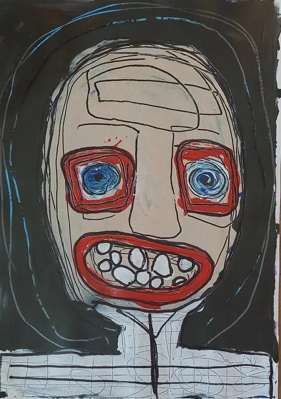 Akrylmålning av Mikael Jonsson