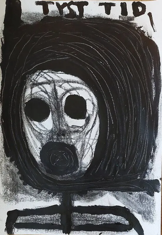 Akrylmålning Tyst tid (Hjärnfonden) av Mikael Jonsson