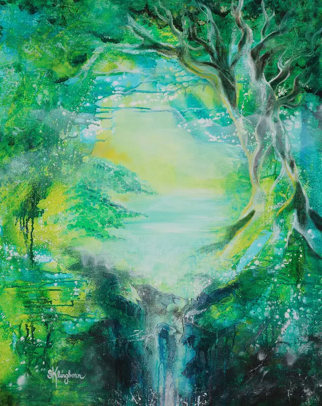 Akrylmålning Healing Nature av Susanna Klingborn