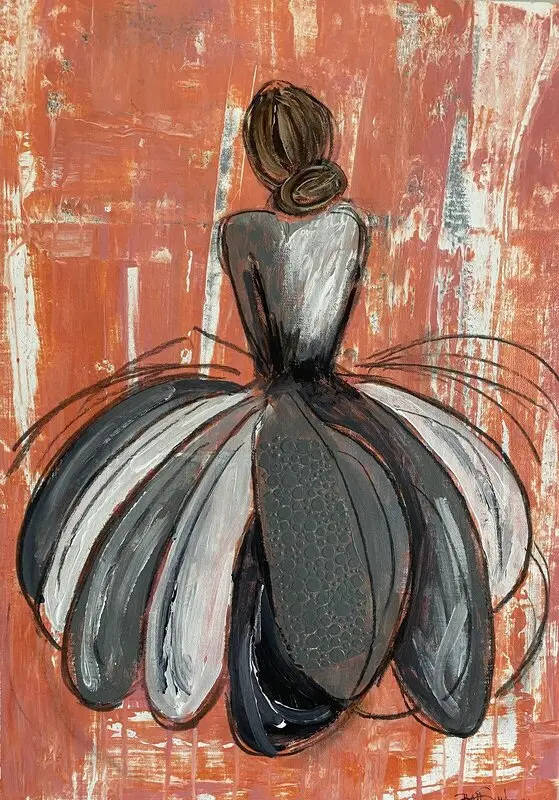 Akrylmålning Självsäker av Britt Svantesson