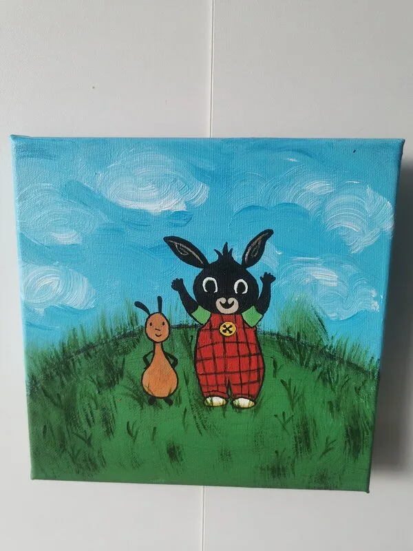 Akrylmålning Bing av Åsa Edetun