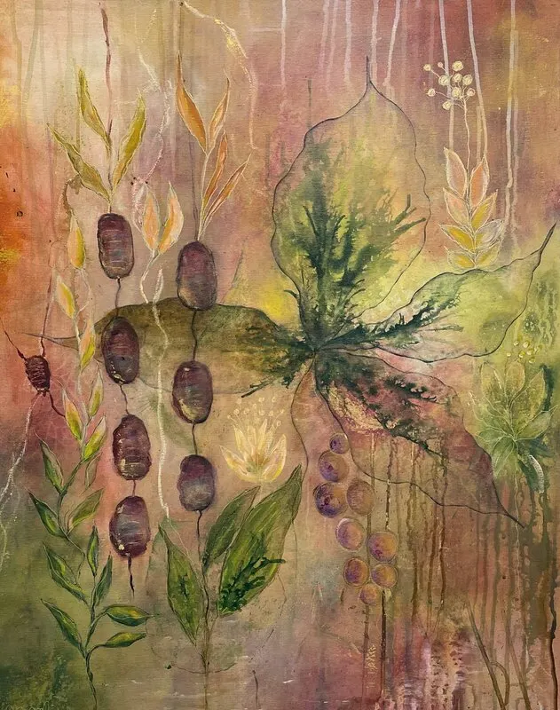 Akrylmålning Imagination av Monica Berglin
