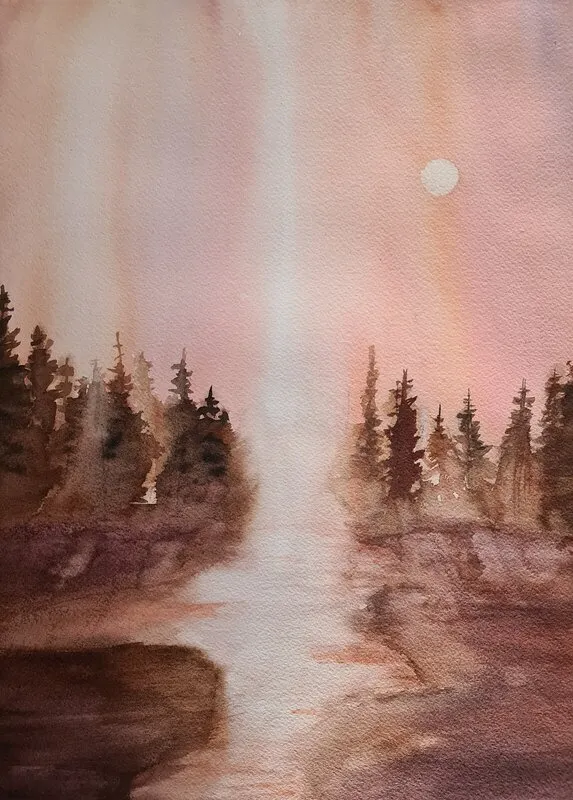 Akvarell Ljus av Mårten Strömberg