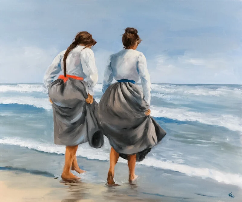 Oljemålning Ocean breeze av Kirsi Hallberg
