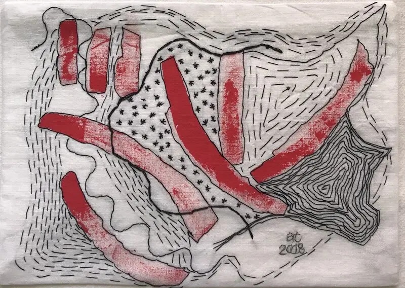 Med röda streck av Annika Thorsén