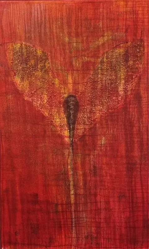 Akrylmålning Blodsängeln av Carina Andersson