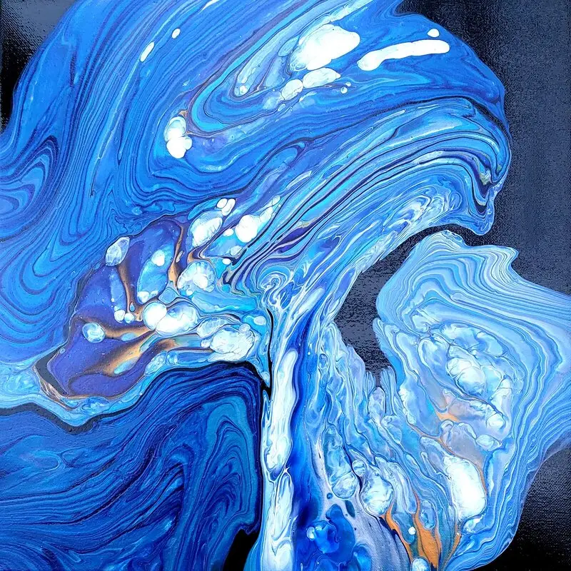 Akrylmålning Primordial Soup av Johannes Hagemann