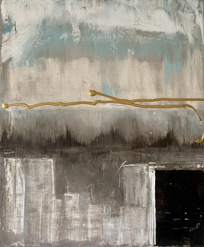 Akrylmålning Waterfall av Leena Edholt, ArtByLee