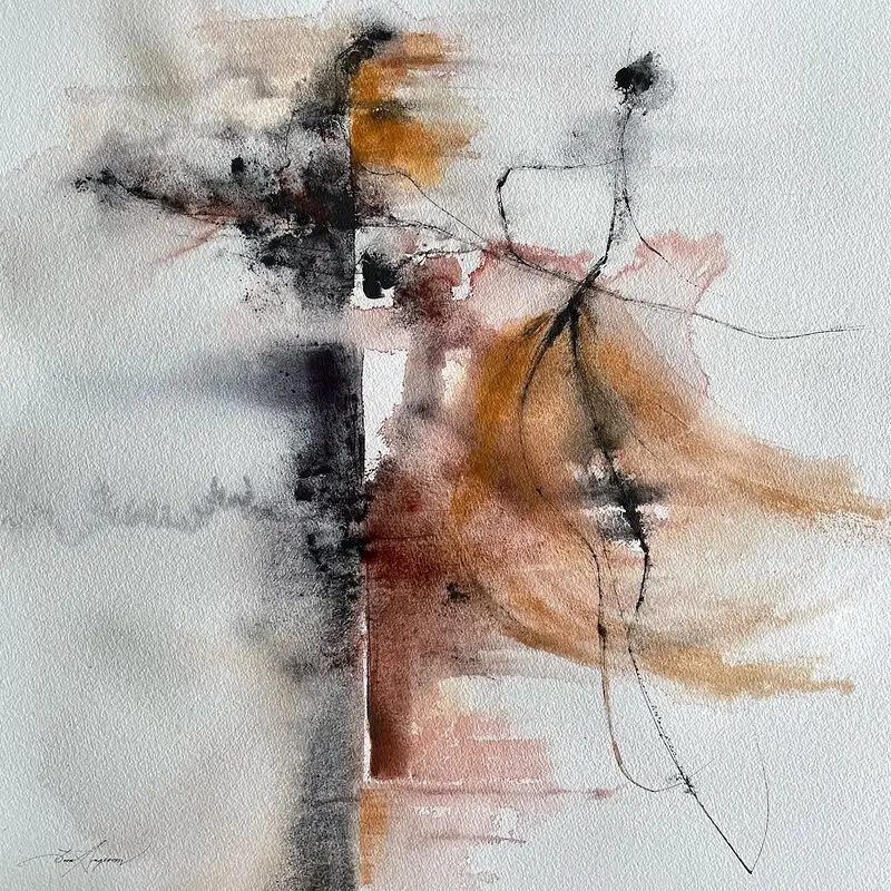 Akvarell Dancing out from shadows av Dana Ingesson