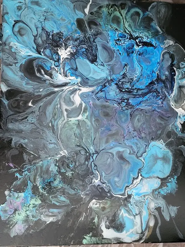 Akrylmålning Blue Heavens av Anna Carlstedt