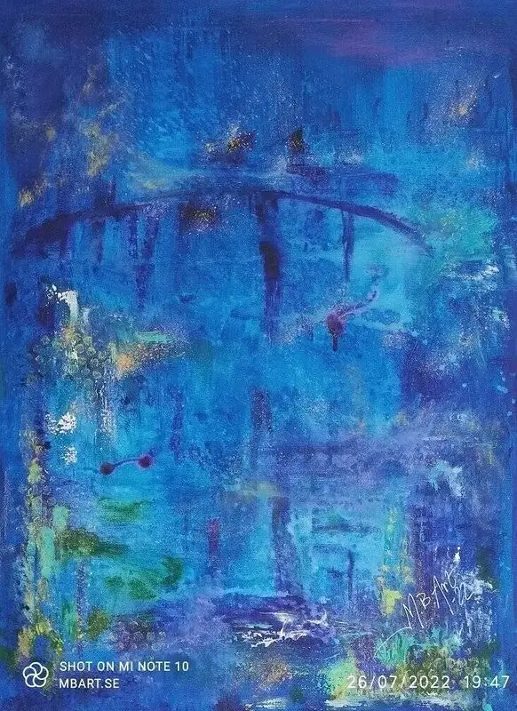 Akrylmålning Mystik av Marie Bergwall