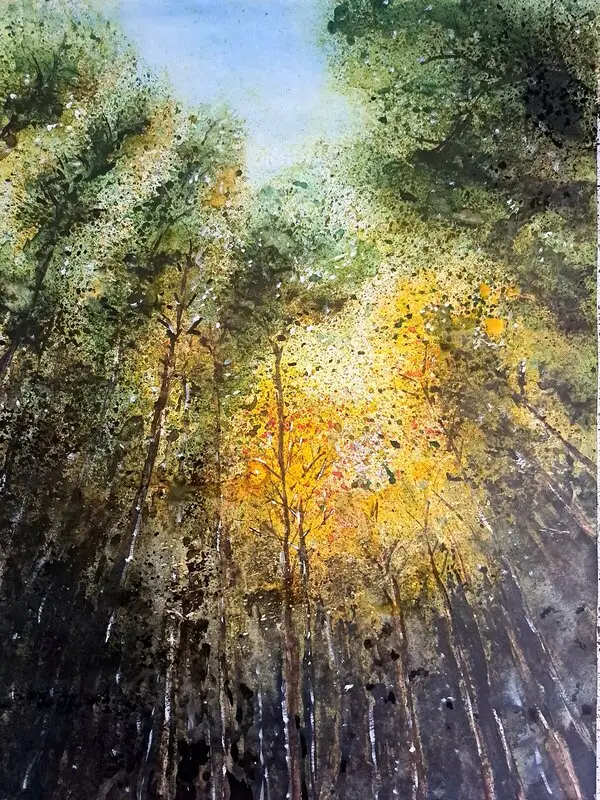 Akvarell Ljus framtid av Lena Sjödin