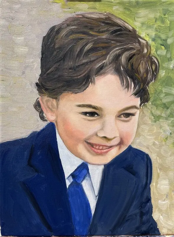 Oljemålning Pojke av Fikrat Nasirov